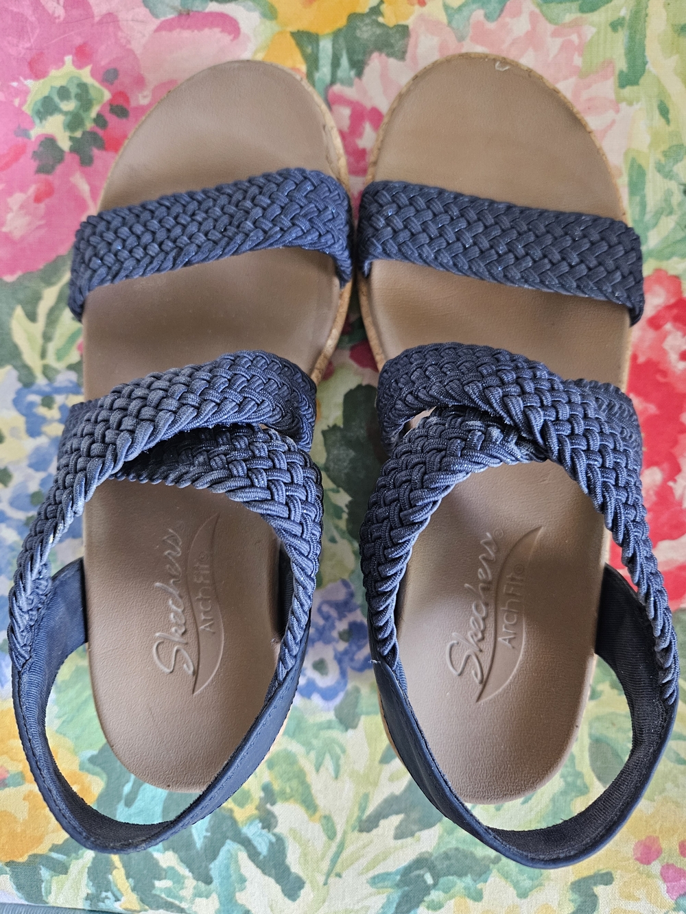 Skechers Navy Braided Strap Women’s Sandals
